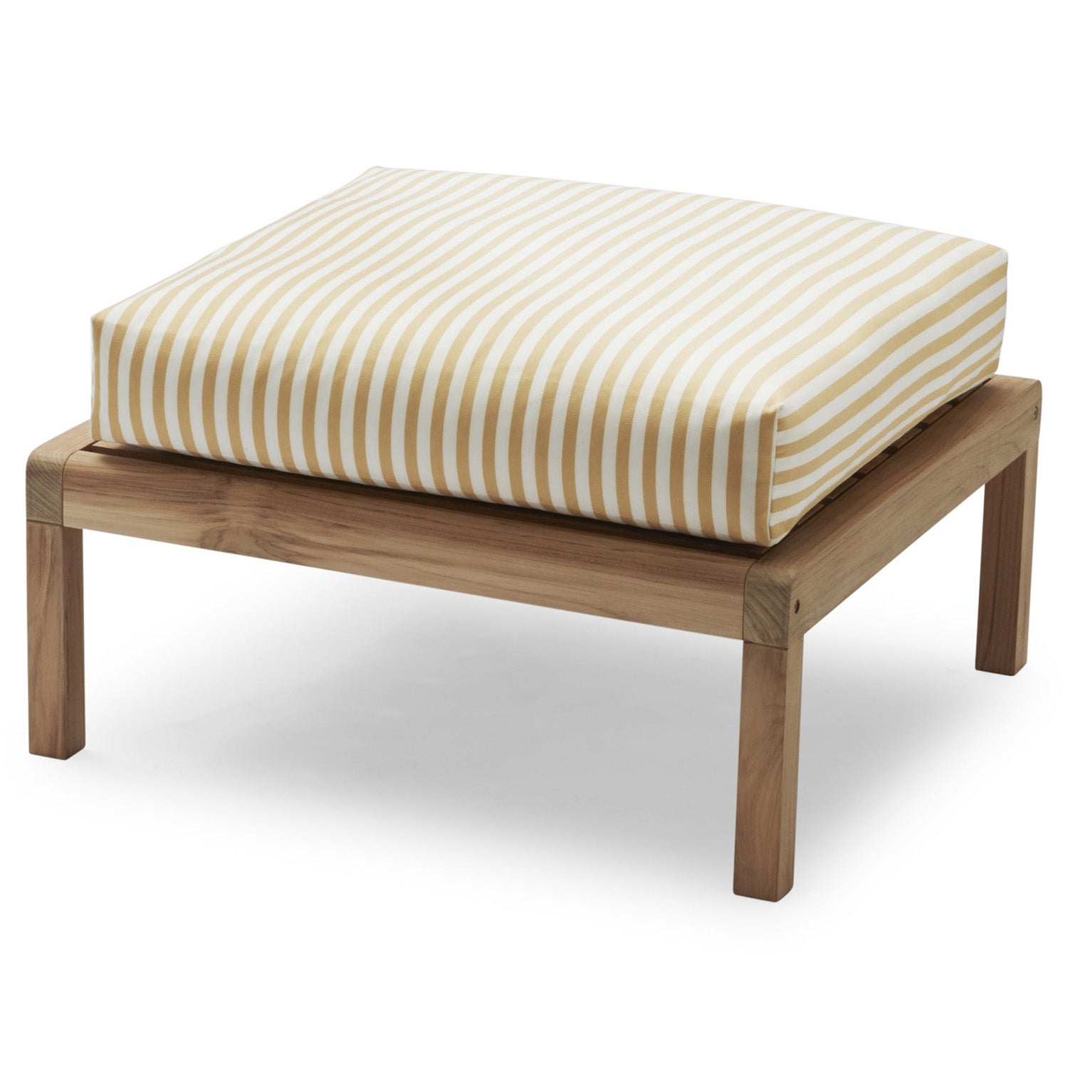 Skagerak, Virkelyst Pouf Golden Yellow Stripe Teak