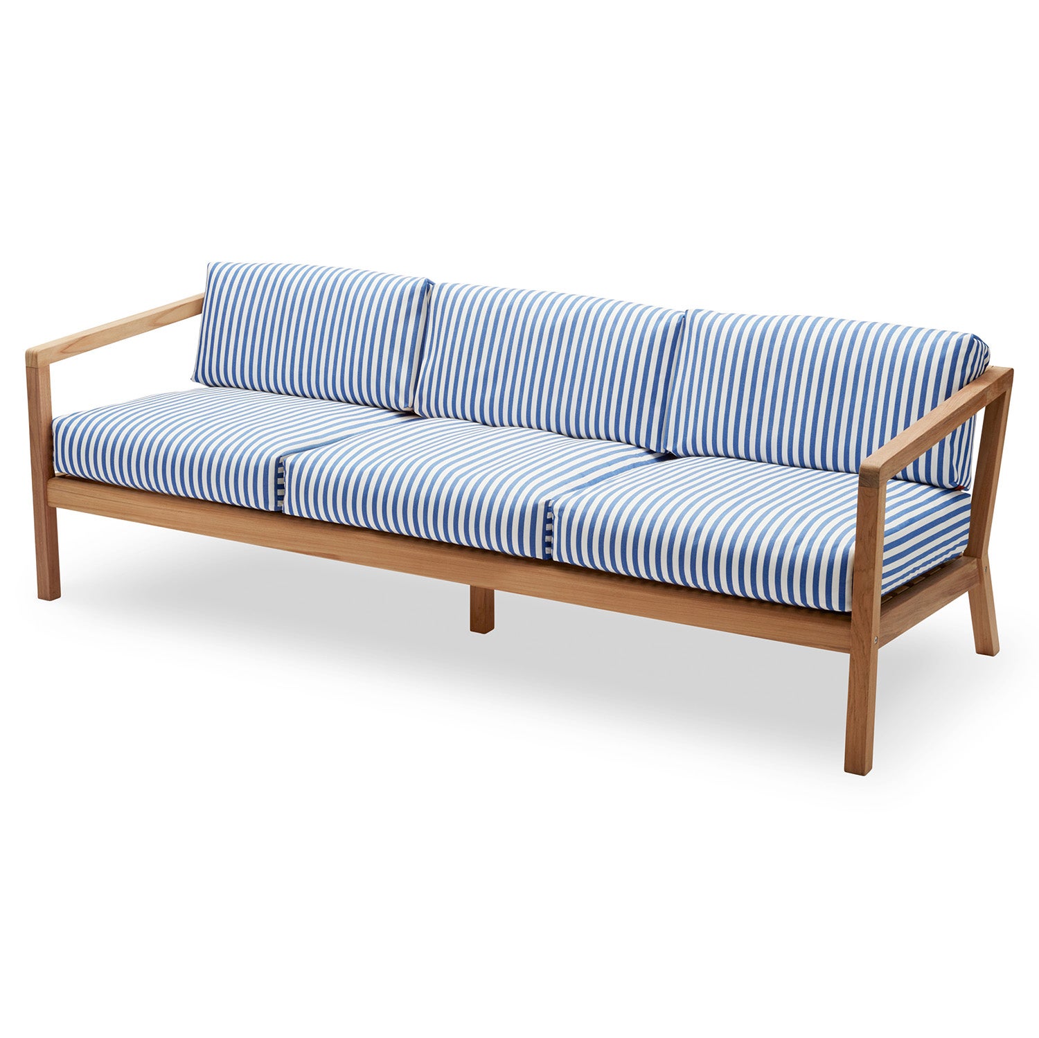 Skagerak, Virkelyst 3-Seater Sea Blue Stripe Teak