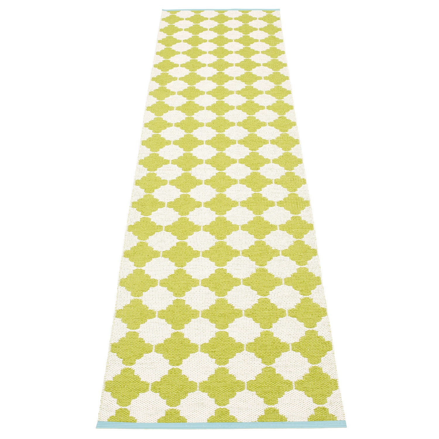 Pappelina, Marre matto 70x300 cm lime / vanilla turquoise stripe