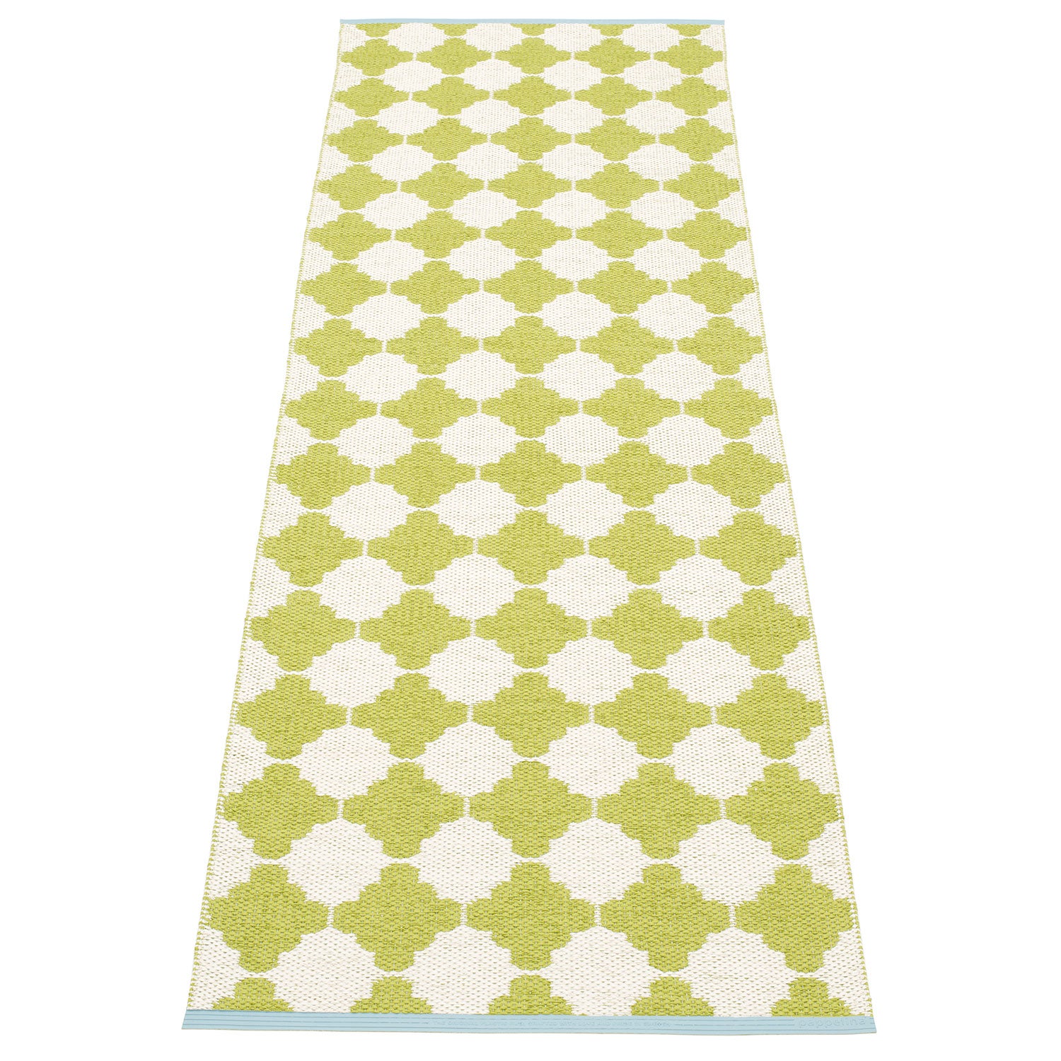 Pappelina, Marre matto 70x225 cm lime / vanilla turquoise stripe