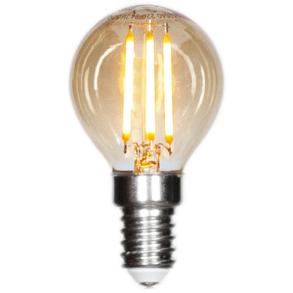 by Rydéns, Filament valonlähde LED himmennettävä maapallo E14 4W Ø45mm Amber