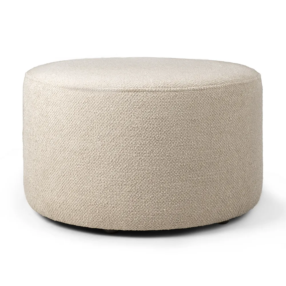 Ethnicraft, Barrow Pouf Ø60 cm Off White