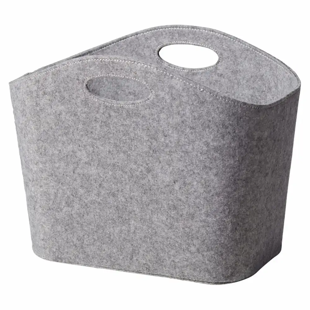 Cinas, Cinas Felt storage Basket Light grey cardboard and polyester felt