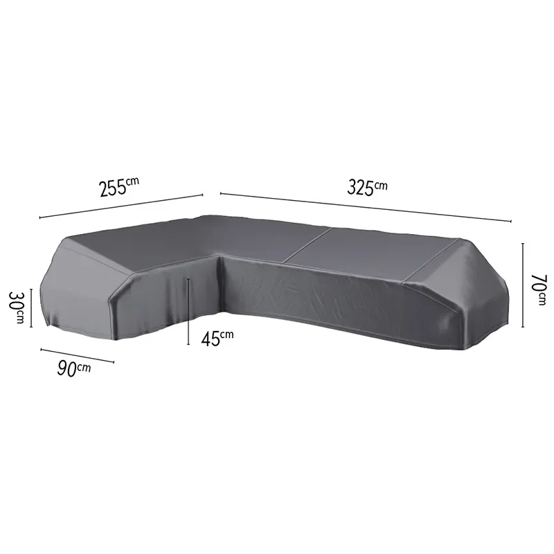 Platinum Aerocover, Lounge platform cover 325 x 255 x 90 x K 30/45/70 Left