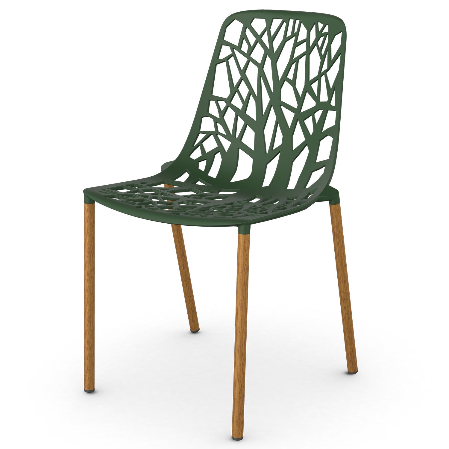 Fast, Forest Ruokailutuoli Iroko/Dark Green