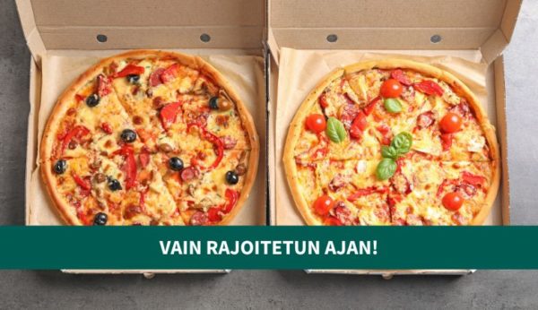 Pizzat kahdelle – rajaton määrä täytteitä, dipit ja kotiinkuljetus | -60 % | Espoo