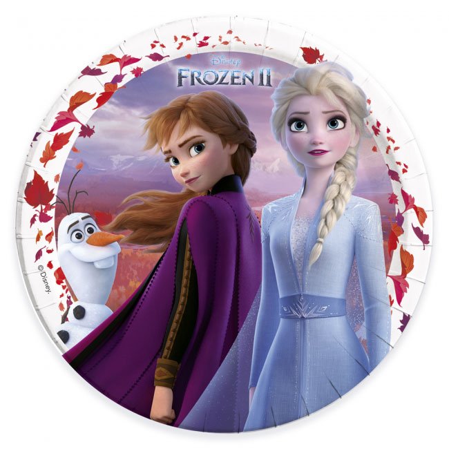 Frozen 2 - Isot lautaset 23 cm, 8kpl