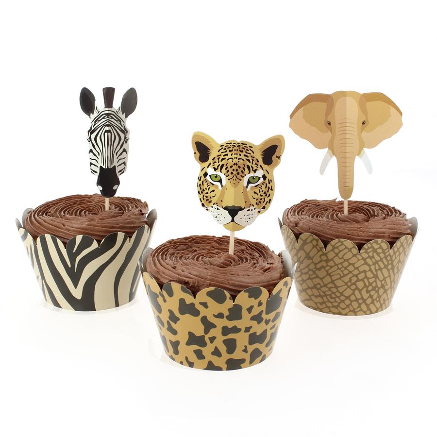 Cupcake-setti, Safari, 6kpl