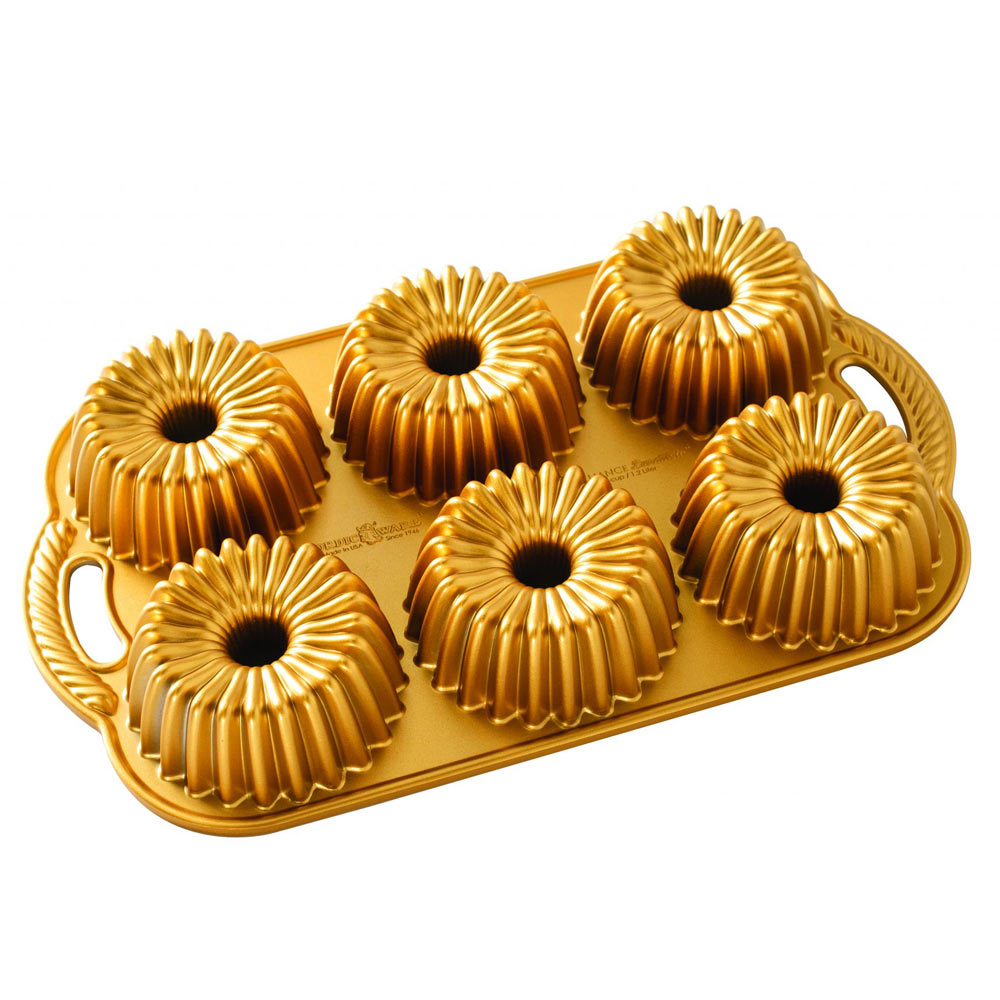 Nordic Ware Kakkuvuoka- Brilliance Bundtlette Pan, Kulta