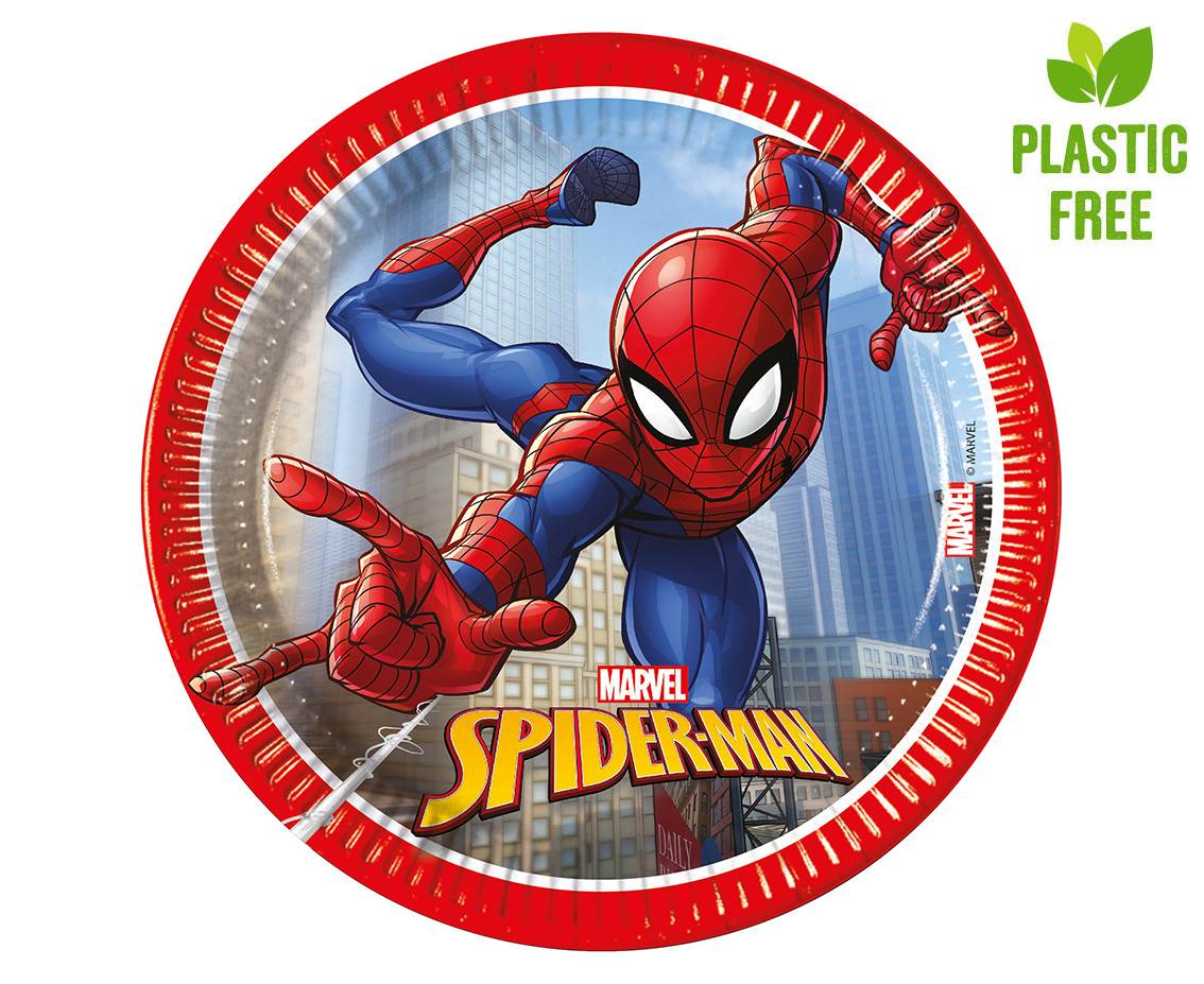 Pahvilautaset - Spiderman Crime Fighter, 20cm, 8kpl