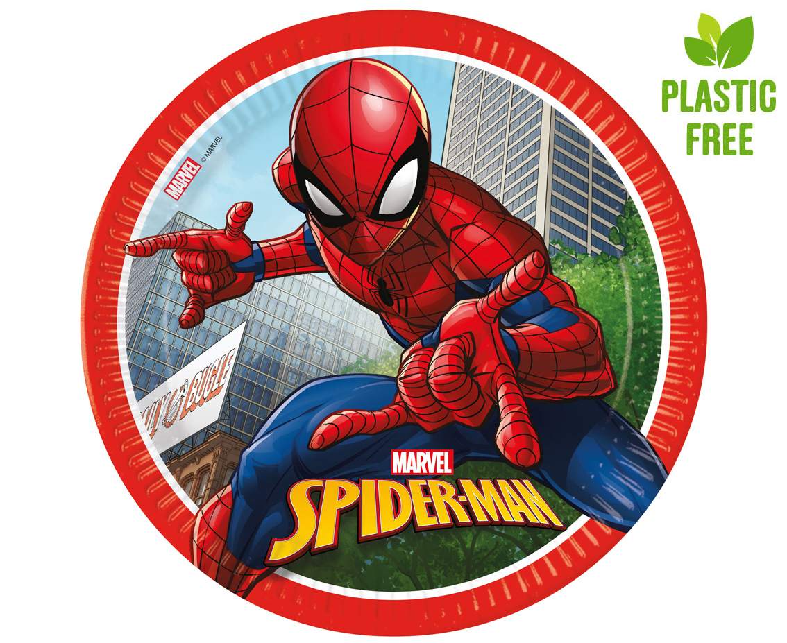 Pahvilautaset - Spiderman Crime Fighter, 23cm, 8kpl