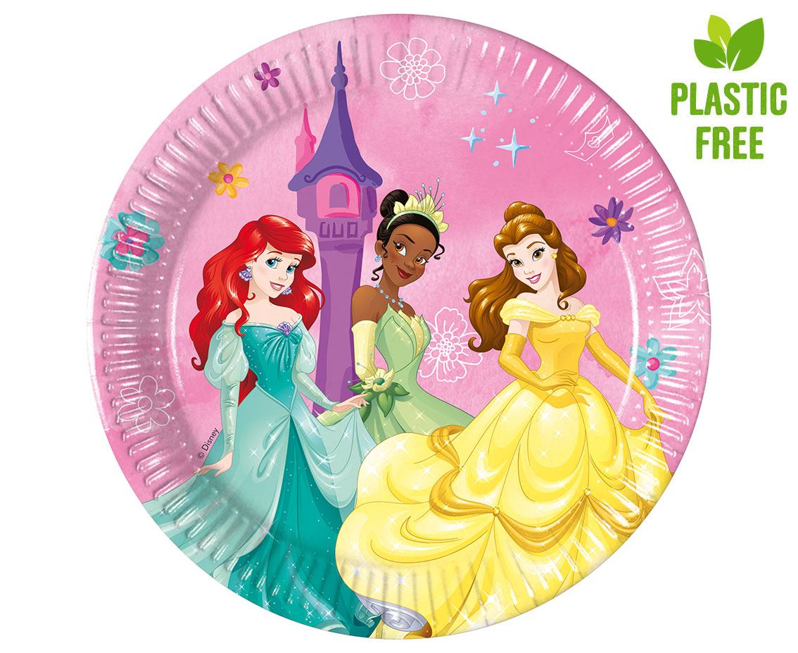 Pahvilautaset - Disney Prinsessat, 19cm, 8kpl