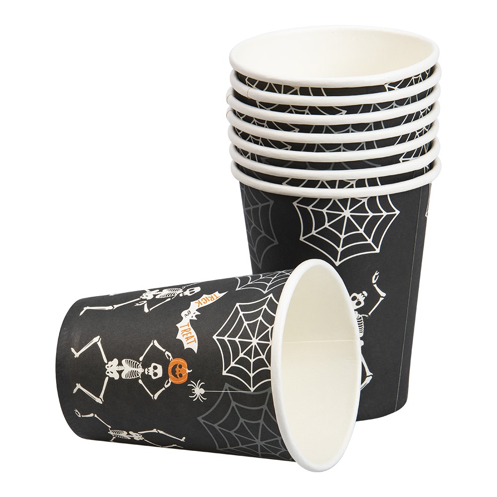 Halloween Pahvimukit - Luurangot, 8kpl