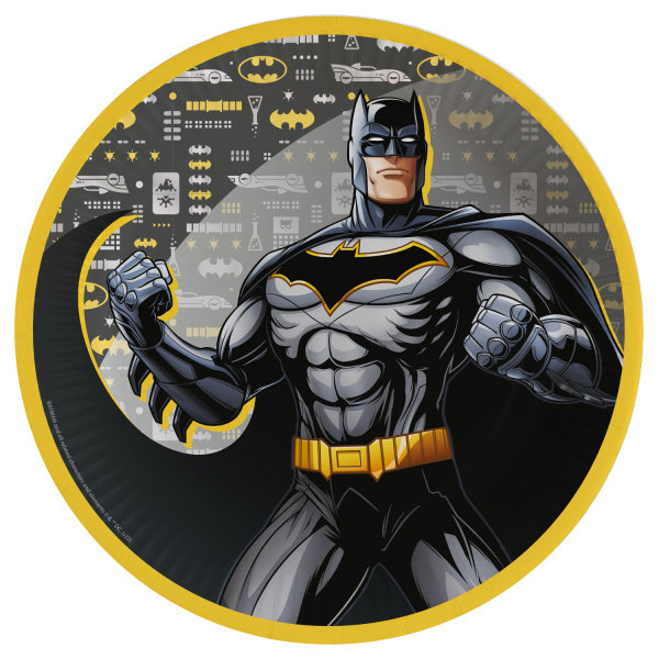 Pahvilautaset - Batman, Gotham City, 23cm, 8kpl