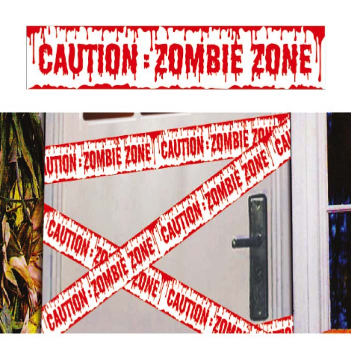 Varoitusnauha - Caution Zombie Zone, 6m