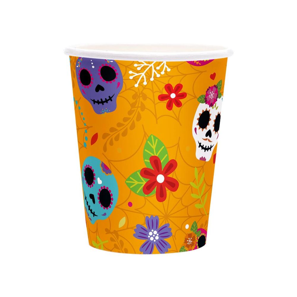 Pahvimukit - Dia de Los Muertos, 220ml, 6kpl