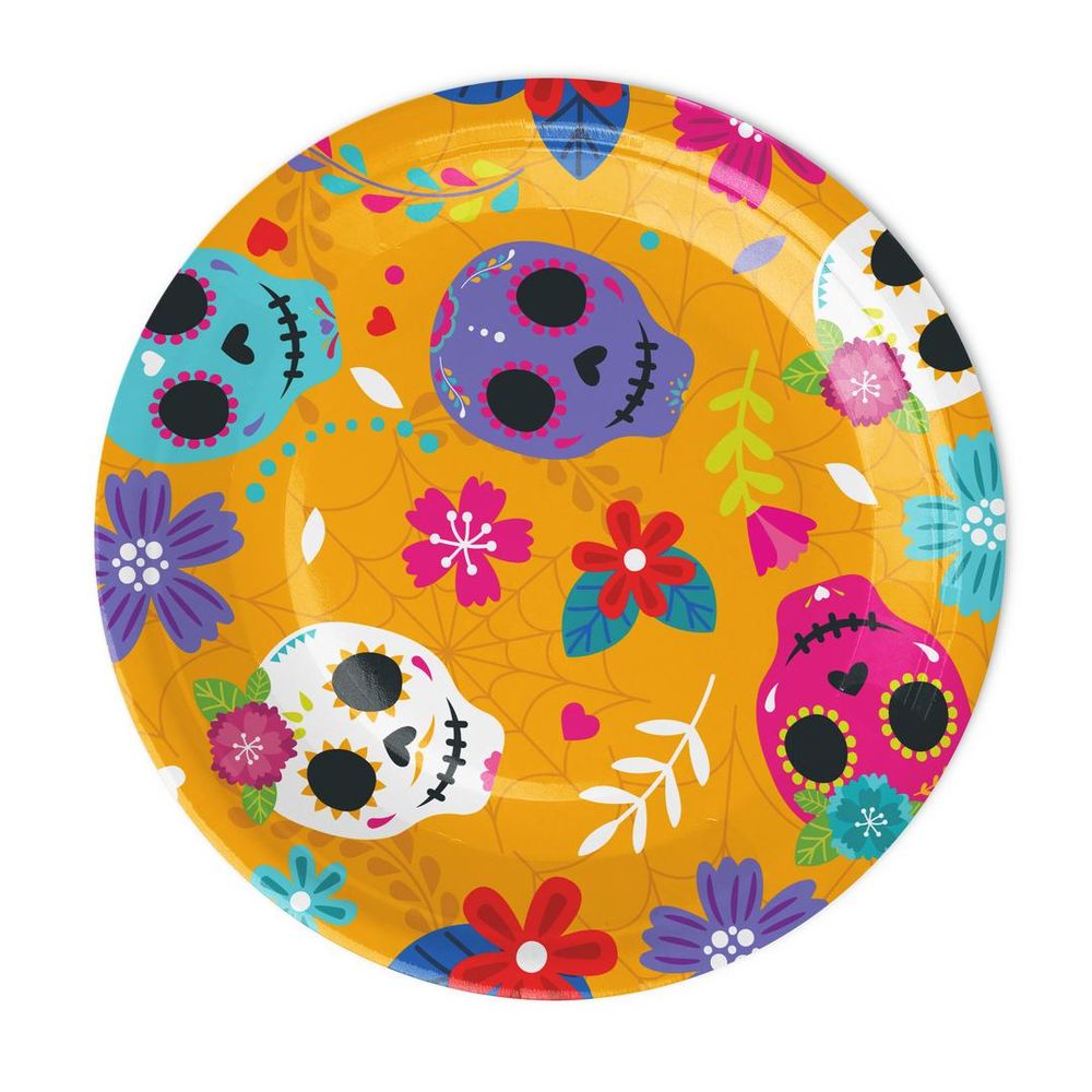 Paperilautaset - Dia de Los Muertos, 18cm, 6kpl