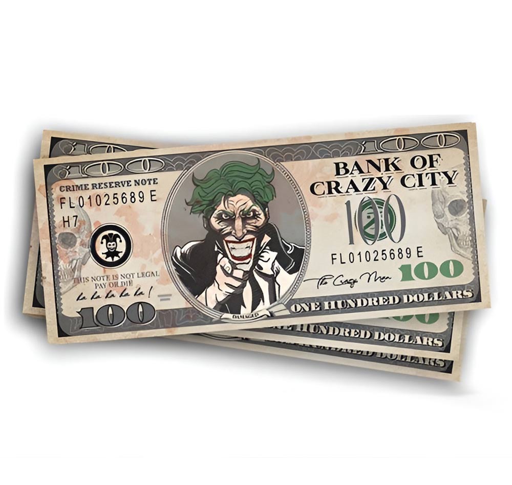 100 dollarin leikkisetelit - Bank of Crazy City