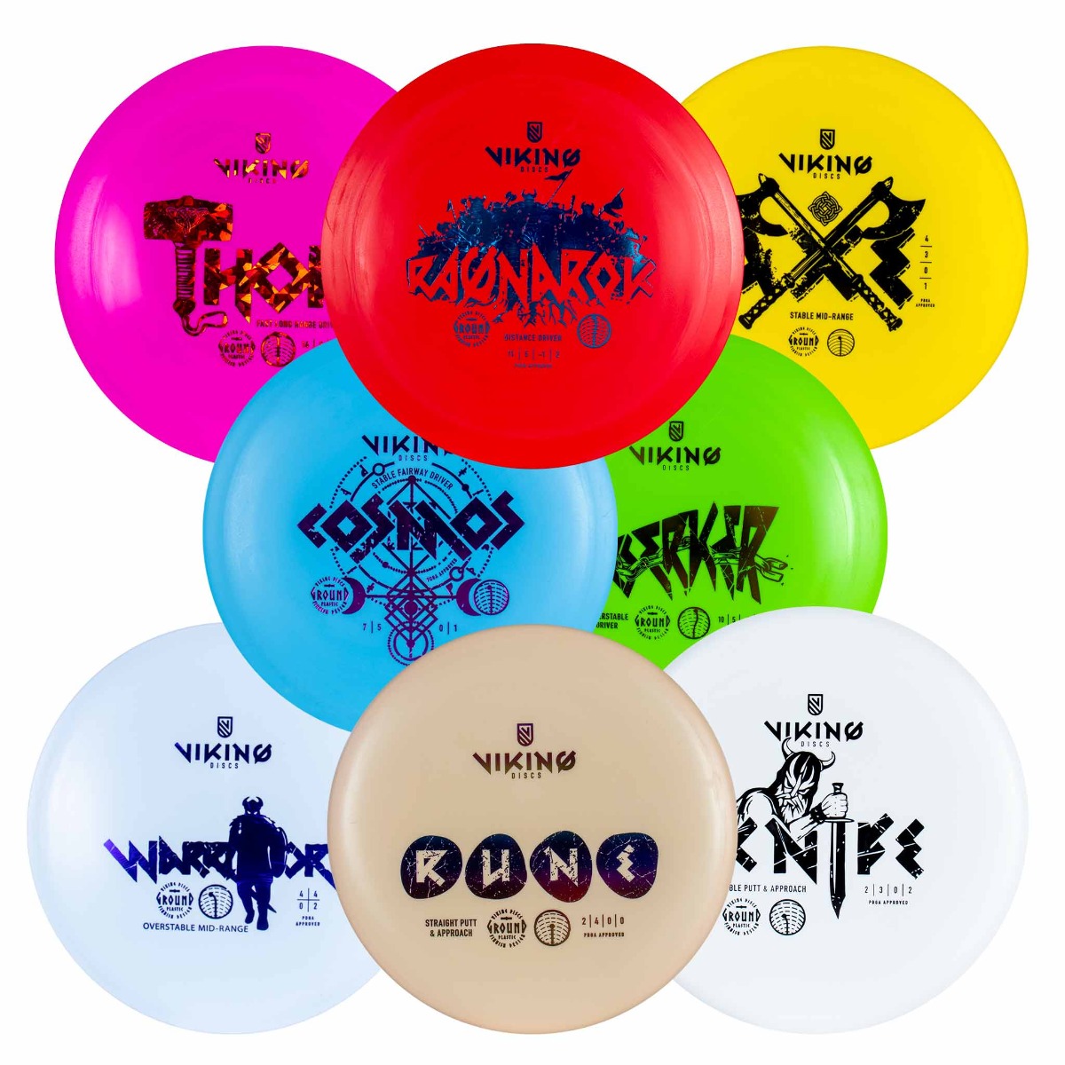 Viking Discs Ground Set, 8 kiekon setti