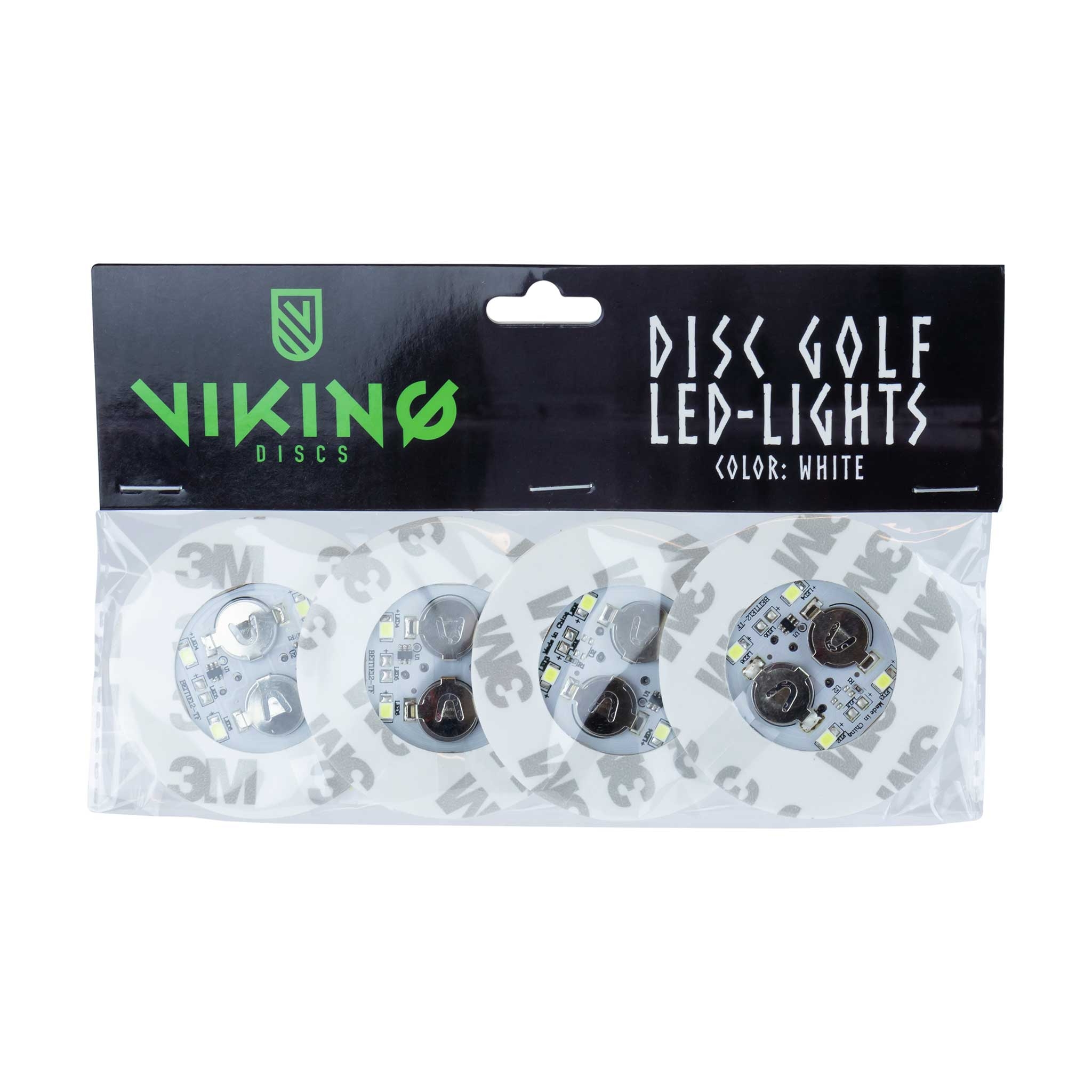 Viking Discs LED-valo frisbeegolfkiekkoon, valkoinen (4kpl)