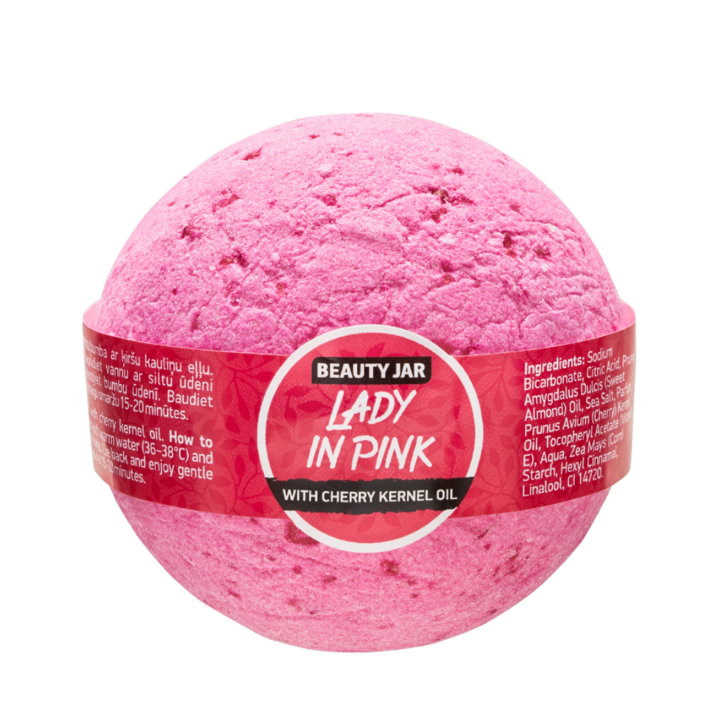 Beauty Jar Lady In Pink Sweet Almond and Cherry Bath Bomb