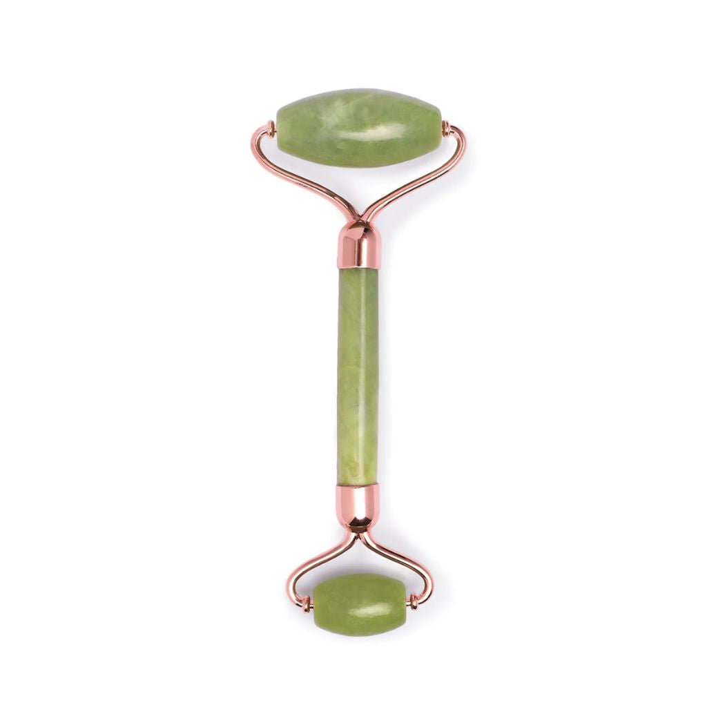 Earth Harbor Island Jade Rose Gold Gemstone Facial Roller