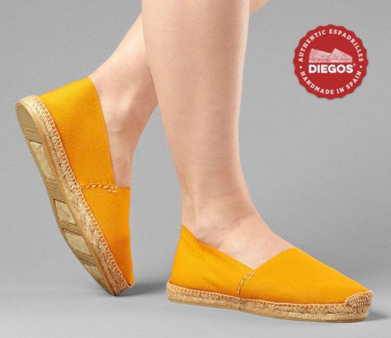 Naisten matalat classic espadrillot, golden amber - POISTUVA TUOTE - 36