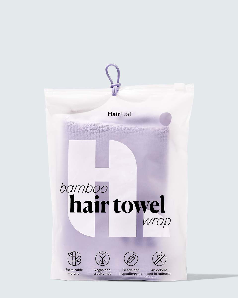 Bamboo Hair Towel Wrap, Purple