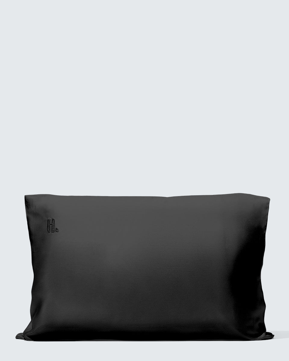 Silky Bamboo Pillowcase, Jet Black