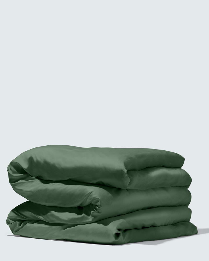 Silky Bamboo Duvet Cover, Olive Green