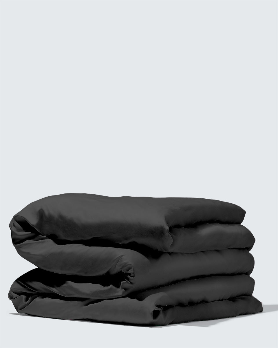 Silky Bamboo Duvet Cover, Jet Black