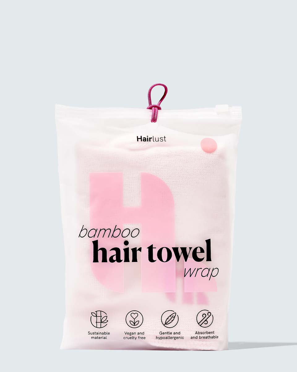 Bamboo Hair Towel Wrap, Pink