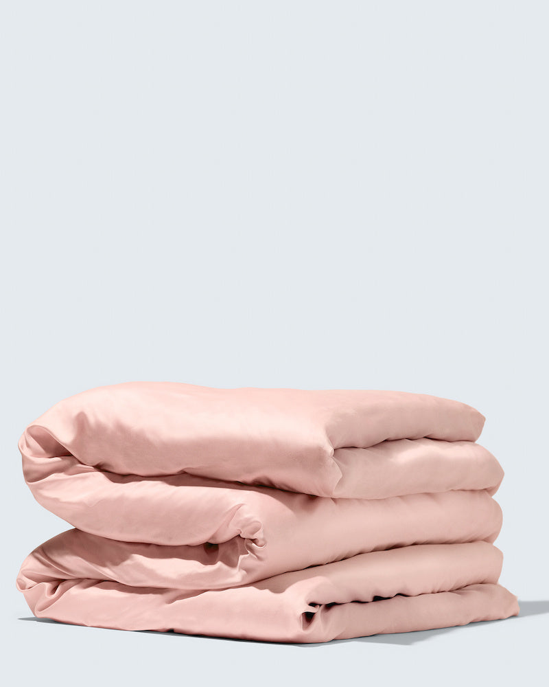 Silky Bamboo Duvet Cover, Powder Pink