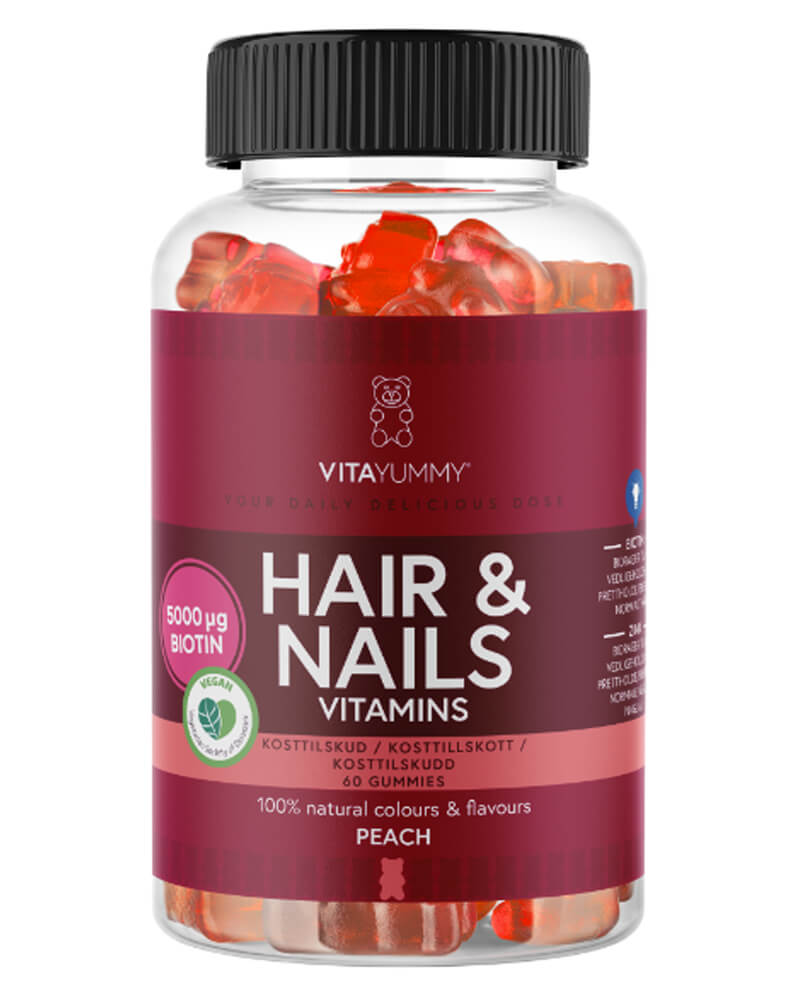 VitaYummy Hair & Nails Vitamins Peach   60 stk.