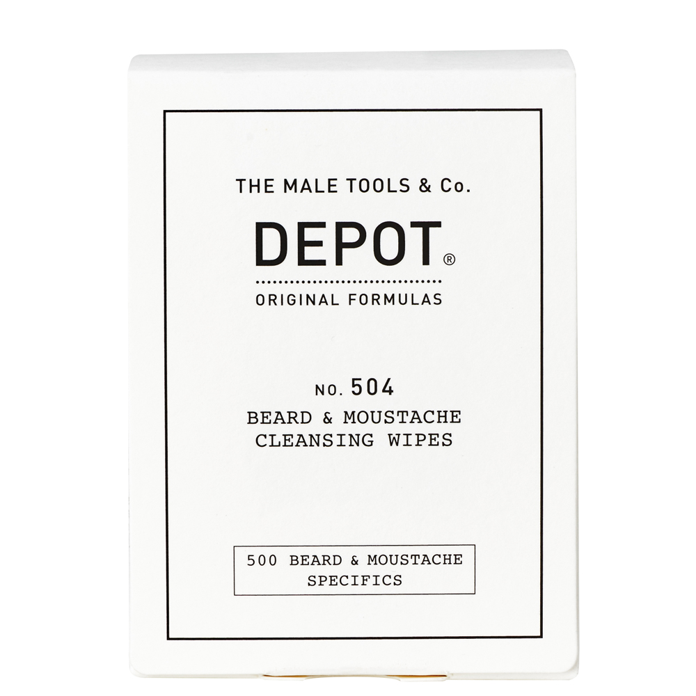 Depot No. 504 Beard & Moustache Cleansing Wipes   12 stk.