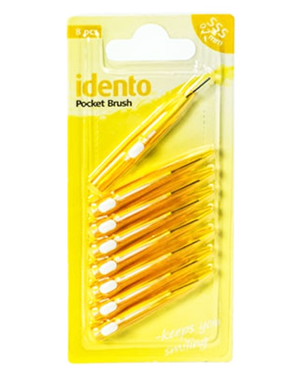 Idento Pocket Brush 8 x 0,7mm (Gul)