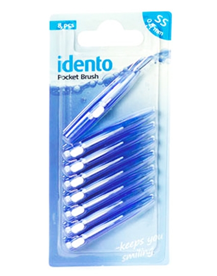 Idento Pocket Brush 8 x 0,8mm (Blå)