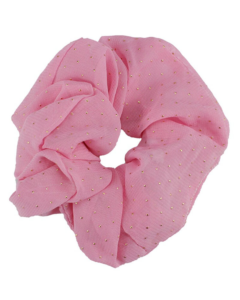 Everneed Scrunchie Rosa med Guld Dots (U)