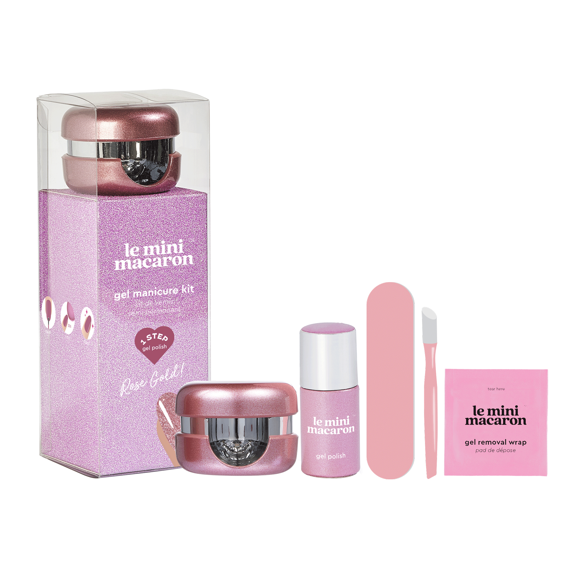 Le Mini Macaron Gel Manicure Kit Rose Gold (U) 10 ml