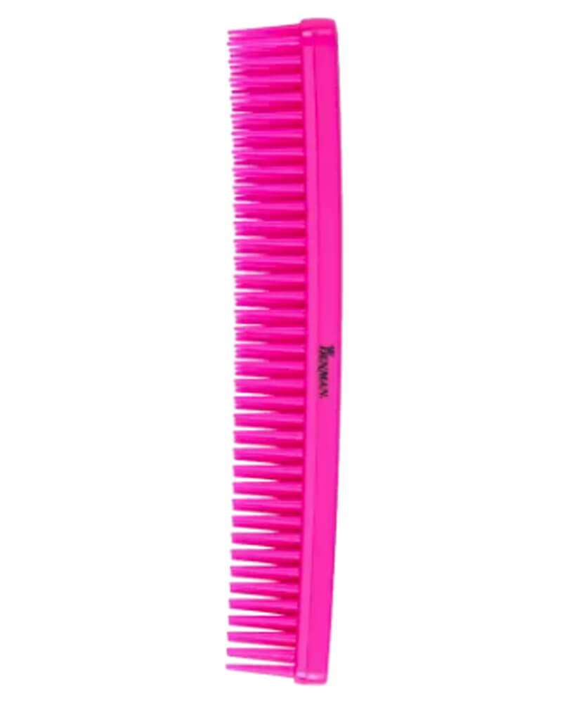 Denman Detangle & Tease Three-Row Comb Pink