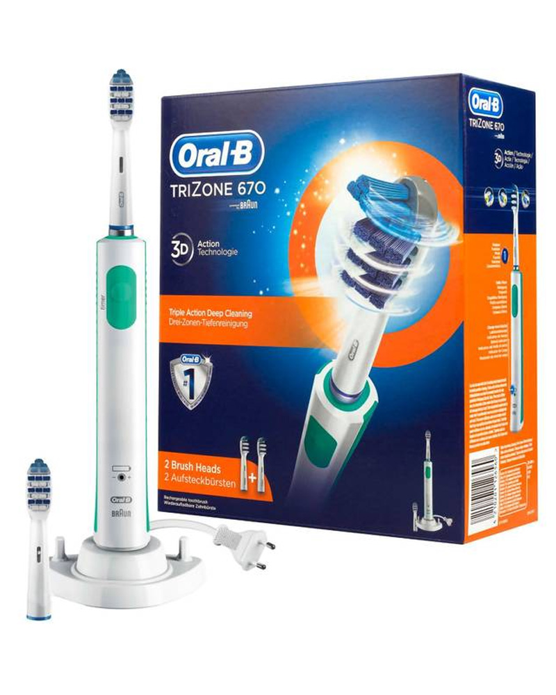 Oral-B TriZone El-tandbørste Pro 670 Extra Børstehoved