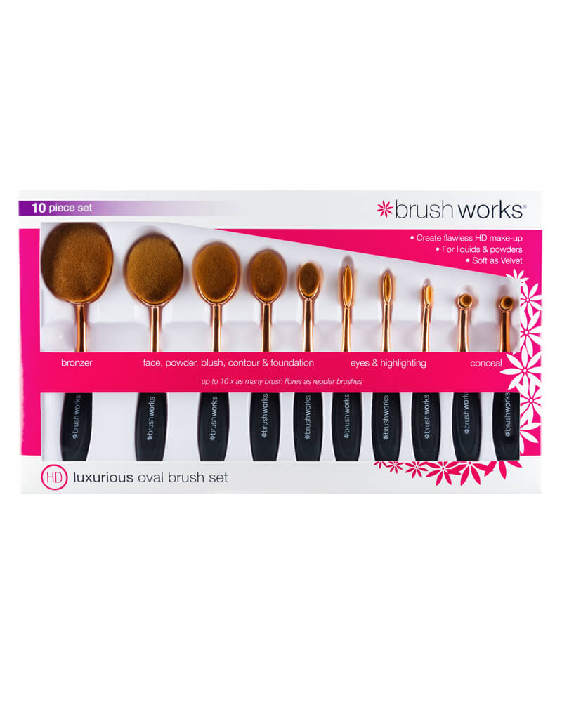 Brushworks Luxurious Oval Brush Set   10 stk.