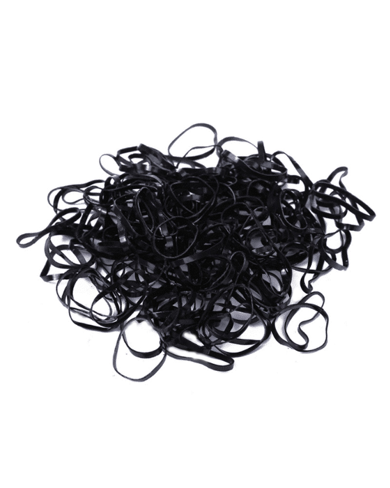 Beauty Flow Silicone Elastics 400 Pieces Black 1 stk.