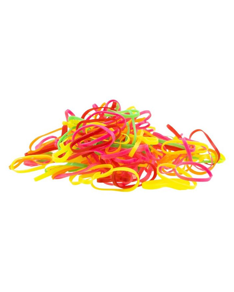 Beauty Flow Silicone Elastics 400 Pieces Multi Neon 1 stk.