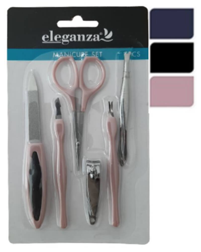 Eleganza Manicure Set Black   6 stk.