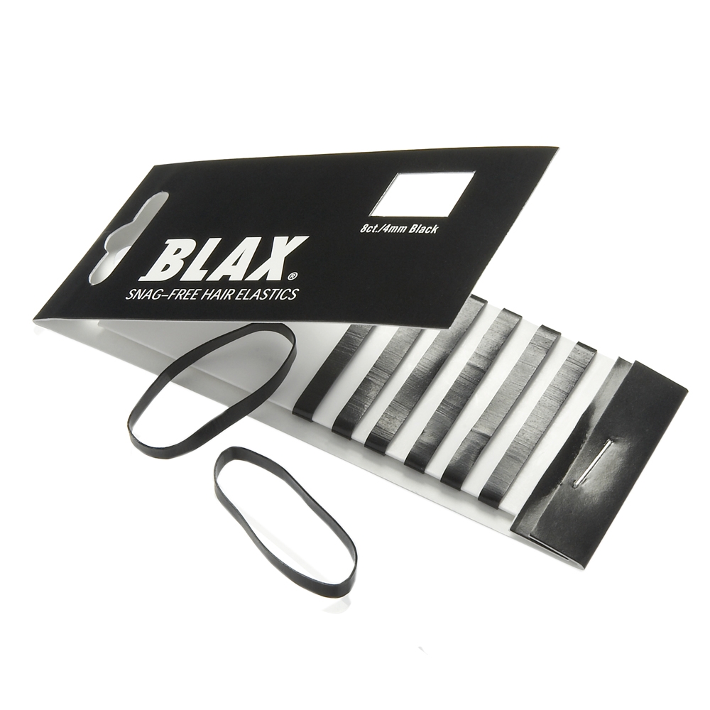 Blax - Snag-Free Hår Elastikker SORT 4mm 8 stk.