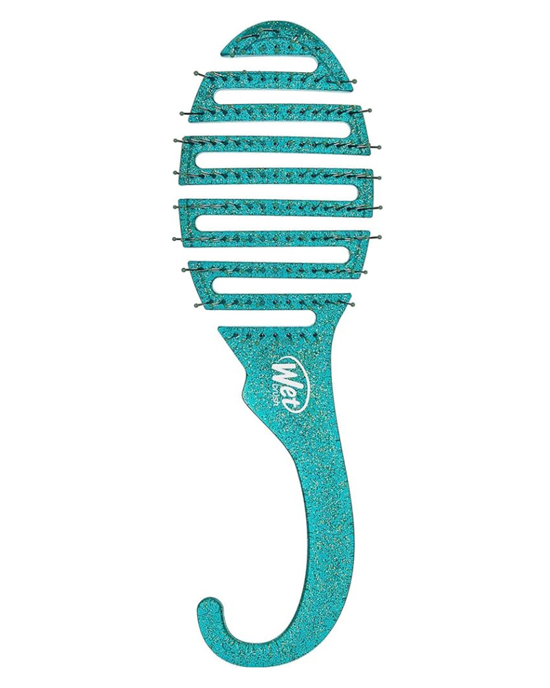 Wet Brush Shower Detangler Teal Glitter