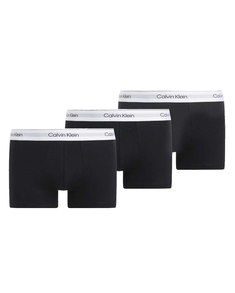 Calvin Klein Cotton Stretch Shorty Trunks 3-Pak Sort Str. M 3 stk.