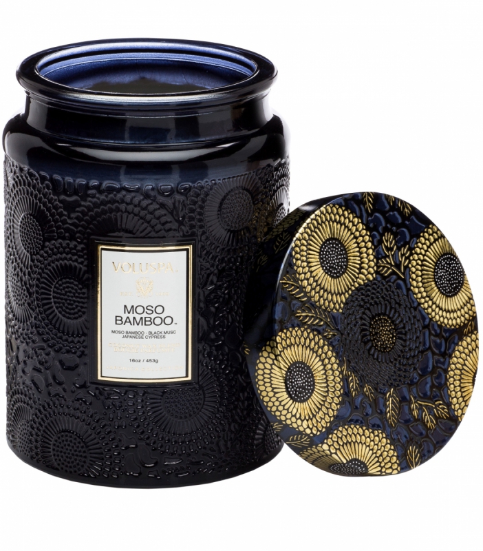 Voluspa Large Glass Jar Candle Moso Bamboo 100h