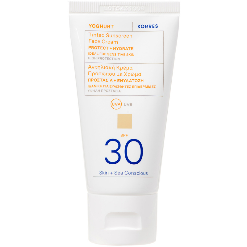 KORRES Yoghurt Tinted Sunscreen Face Cream SPF 30 (50 ml)